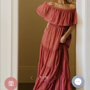 Baltic Born Mauve Swiss Dot Maternity Dress Large